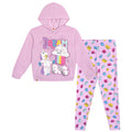 LEGO Girls' Fleece Hoodie and Leggings Set Light Pink Unicorn