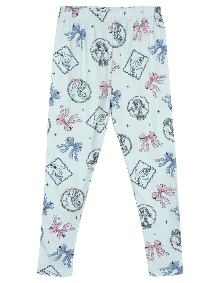 Frozen Girls' 2-Piece Sweatshirt and Leggings Set White Blue