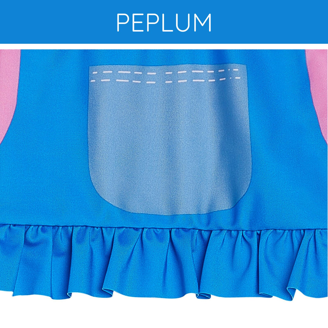 Ms. Rachel Swimwear 2-Piece Tankini and Bikini Bottom Set Pink Blue Overalls