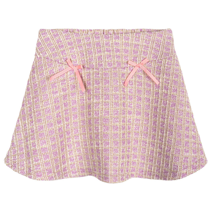 Disney Tangled Rapunzel Fleece Sweatshirt and Plaid Pleated Skirt Set Lilac