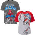 Marvel Spider-Man Boys' 2-Pack T-Shirts Grey Red