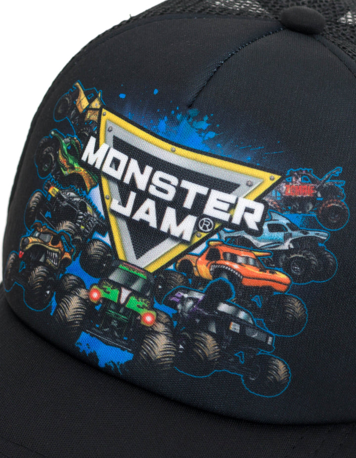 Monster Jam Boys' Strapback Baseball Cap Multi Truck Black