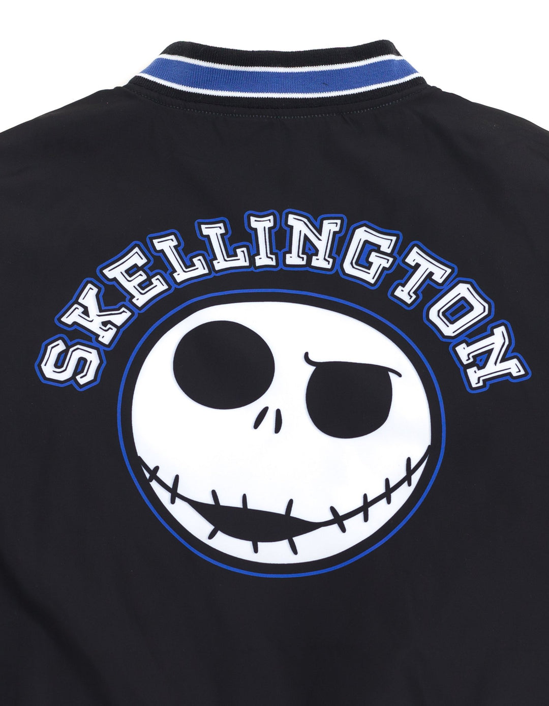 Nightmare Before Christmas Full Zip Varsity Bomber Jacket Black Grey Jack Zero