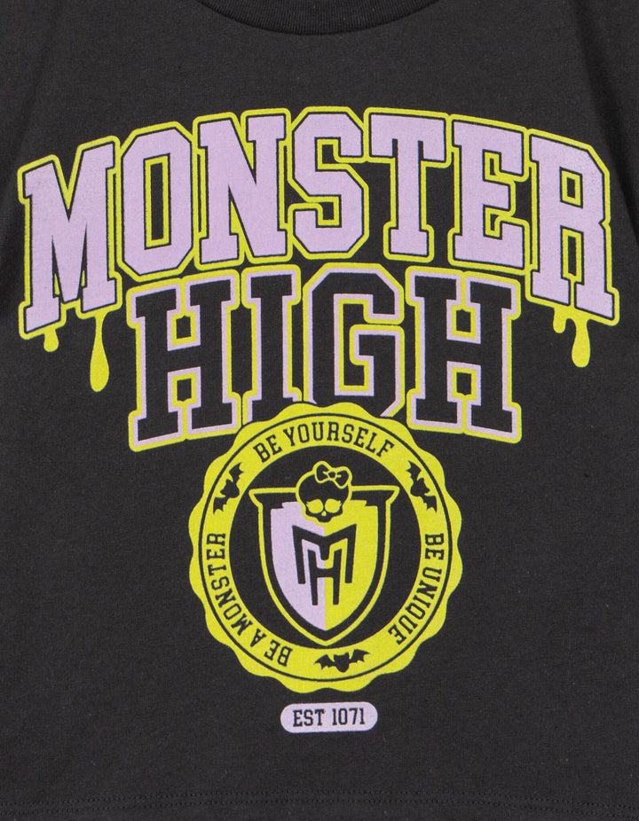 Monster High Girls' Short Sleeve T-Shirt Jet Black