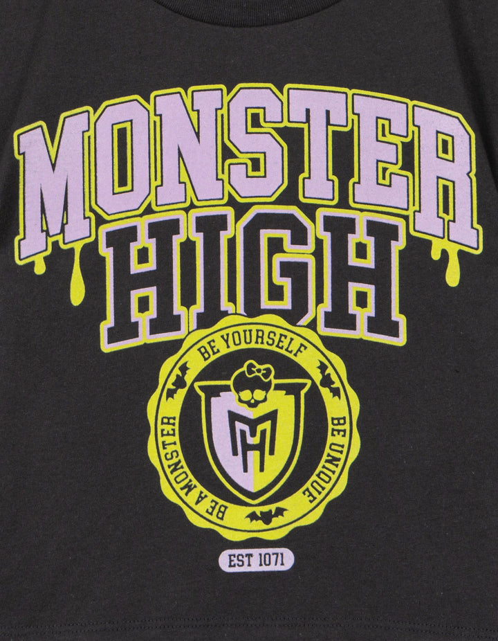 Monster High Girls' Short Sleeve T-Shirt Jet Black