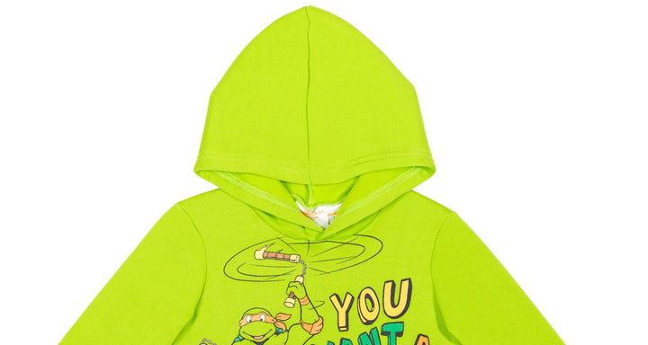 Teenage Mutant Ninja Turtles Michelangelo Boys' Fleece Pullover Hoodie Green