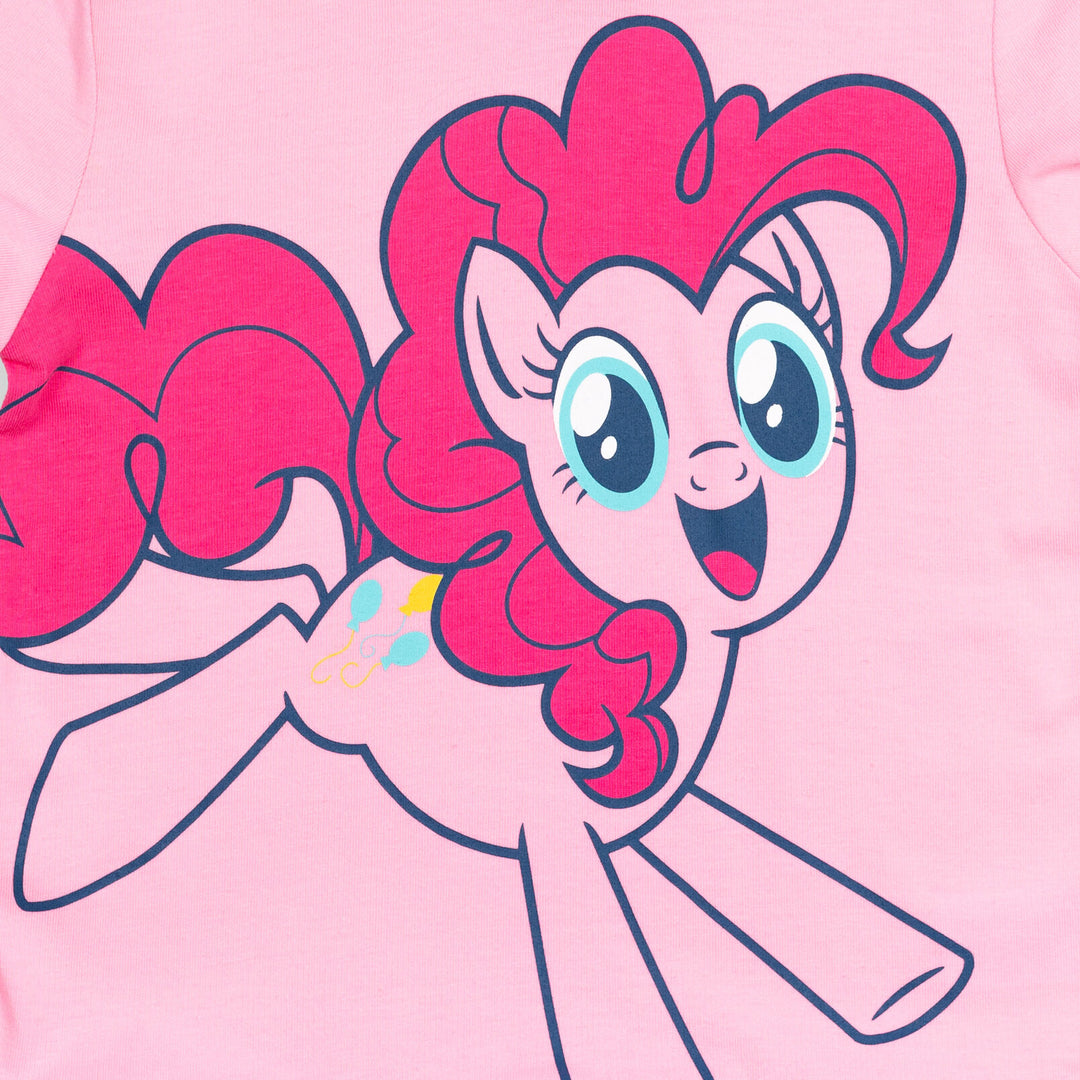 My Little Pony Pinkie Pie Cosplay 2-Piece Hooded T-Shirt and Leggings Set Pink