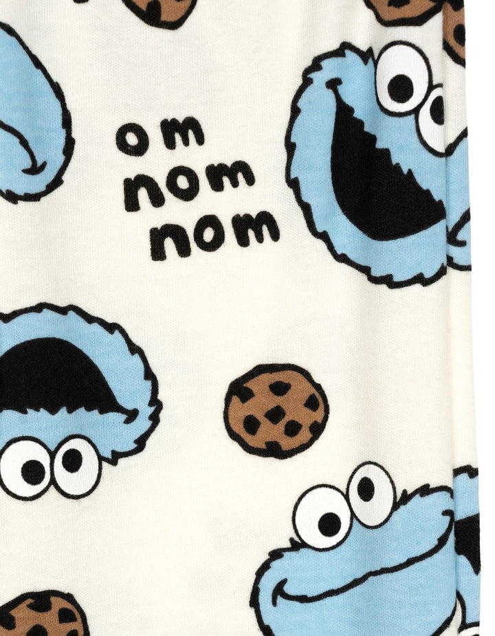 Sesame Street Cookie Monster Baby 3-Piece Bodysuit Pants and Hat Set Blue