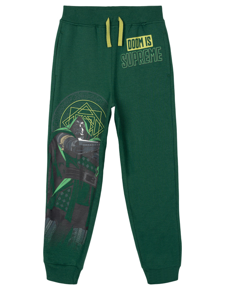 Avengers Marvel Comics Boys' Fleece Jogger Pants Grey Navy Green