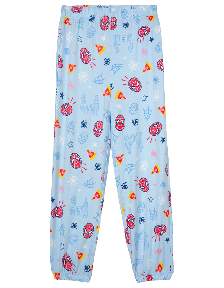Marvel Spider-Man Boys' Loungewear 2-Piece Sweatshirt and Pants Set Light Blue