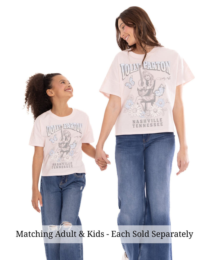 Dolly Parton Girls' Graphic Short Sleeve T-Shirt Petal Pink