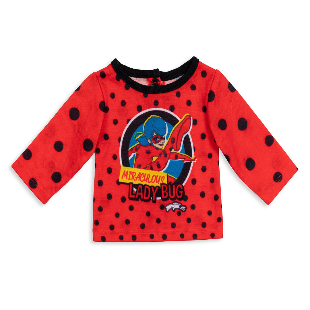 Miraculous Ladybug Girls' Cosplay Pajama Shirt and Pants Set Red