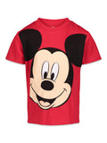 Disney Mickey Mouse Boys' Short Sleeve T-Shirt Bright Red