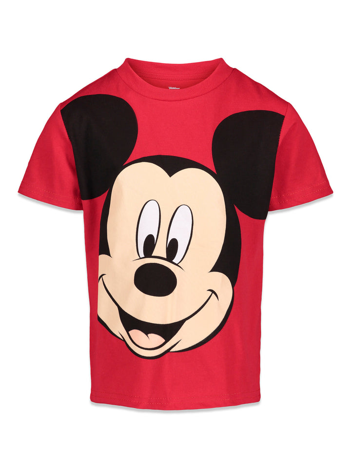 Disney Mickey Mouse Boys' Short Sleeve T-Shirt Bright Red