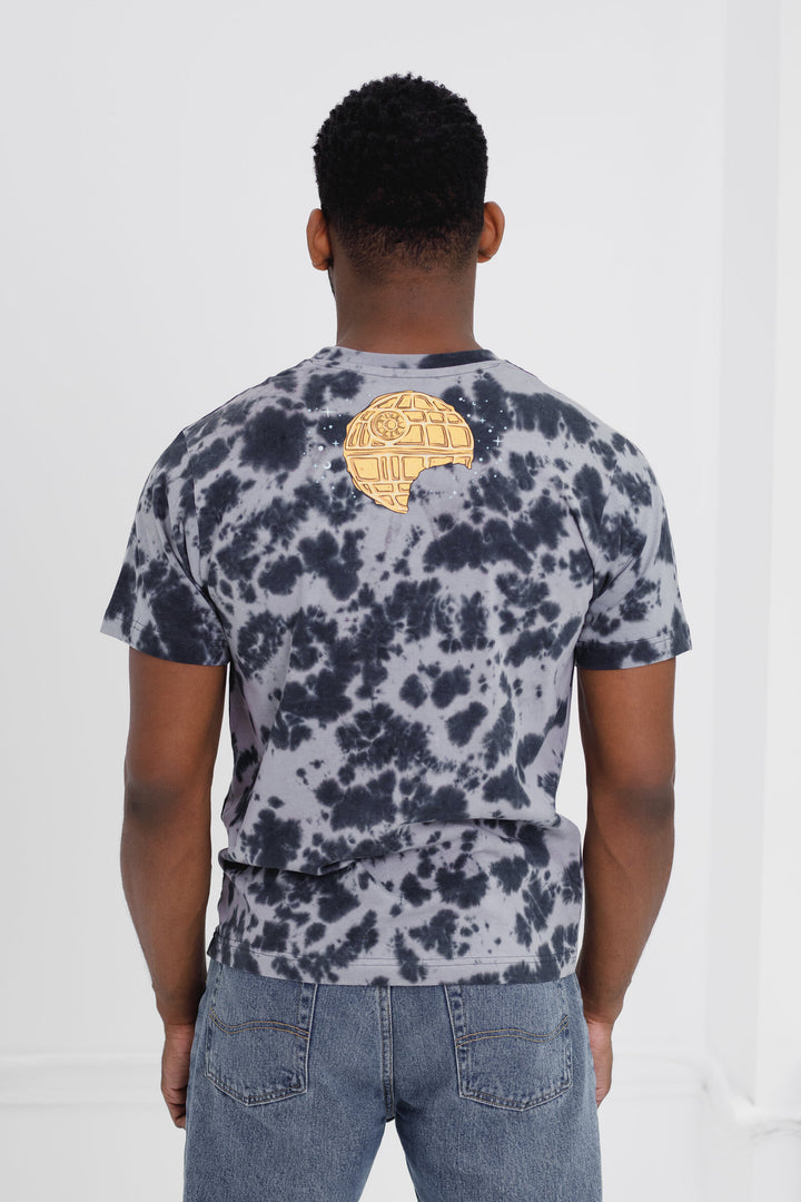 Star Wars Darth Vader Men's Short Sleeve T-Shirt Grey Dye