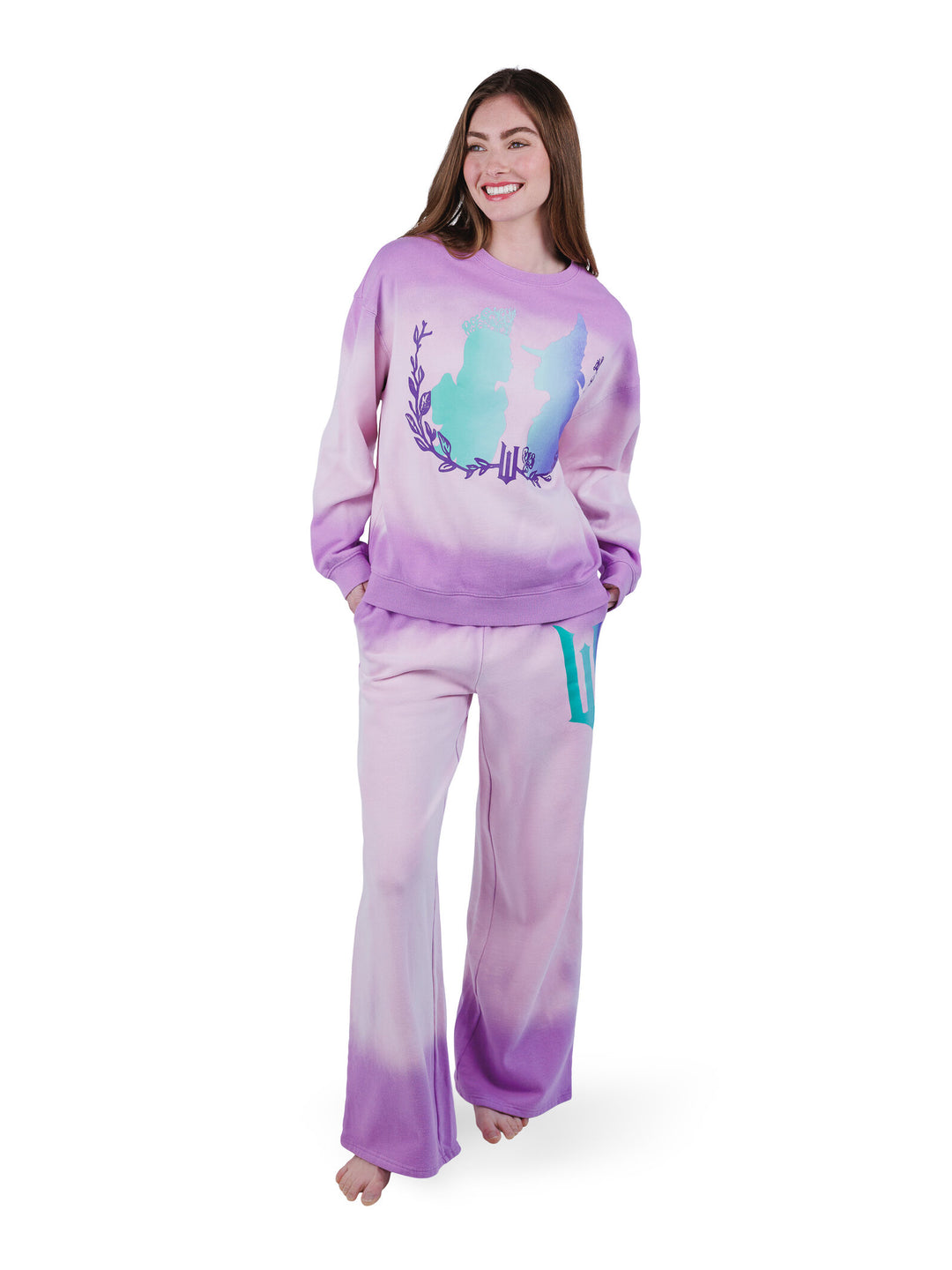 Wicked Women's Loungewear Pants Purple Pink Ombre