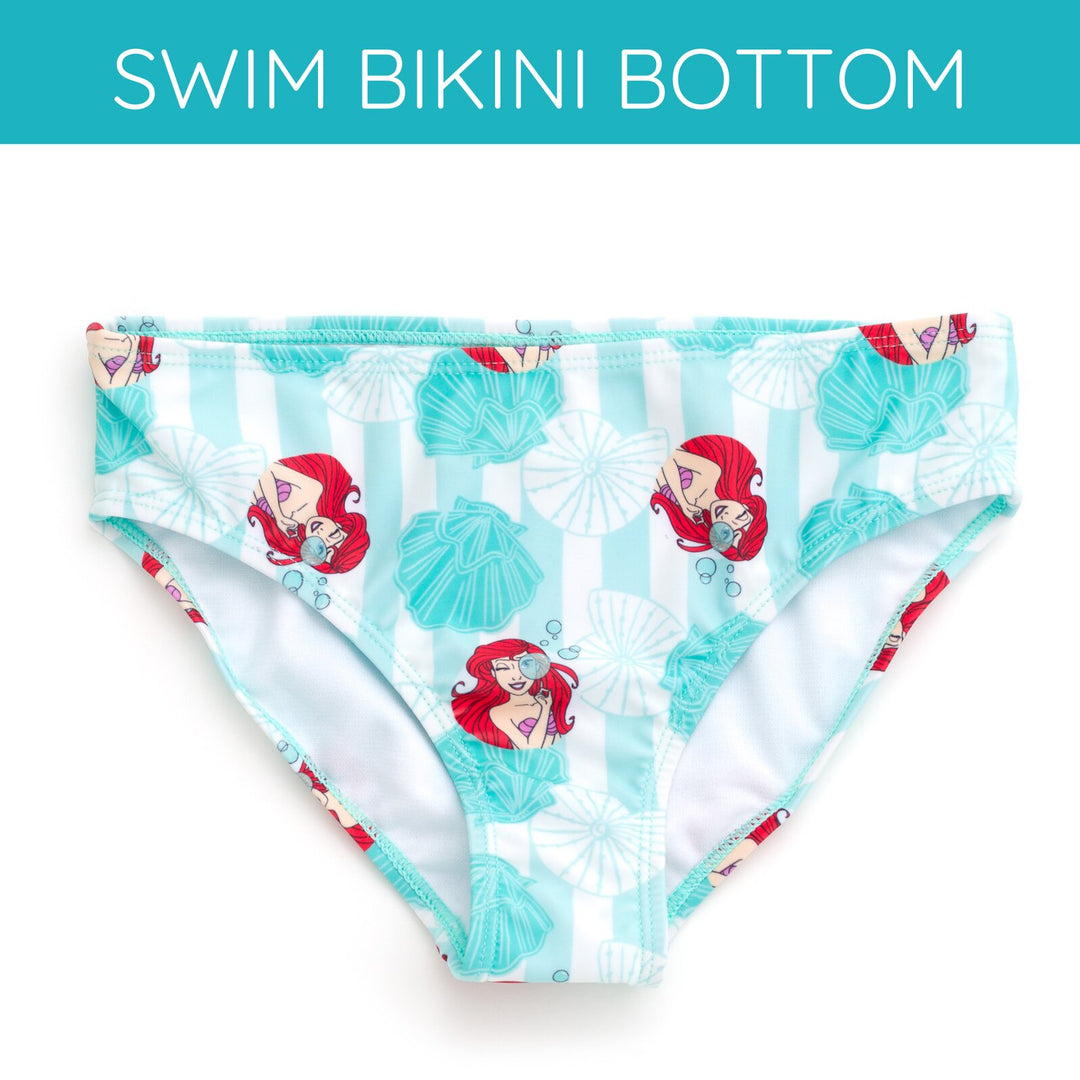 The Little Mermaid Princess Ariel Girls' Bathing Suit and Skirt Set Aqua Teal