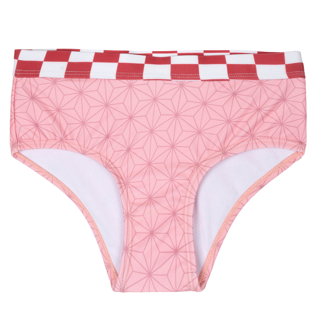 Demon Slayer Nezuko Girls' 2-Piece Long Sleeve Swimwear Set Pink