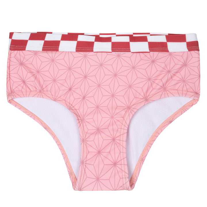 Demon Slayer Nezuko Girls' 2-Piece Long Sleeve Swimwear Set Pink