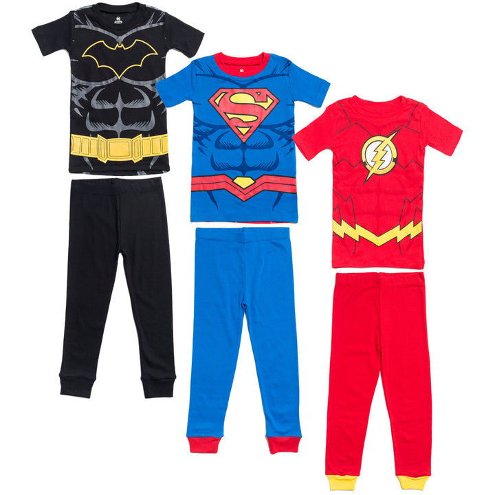 DC Comics Justice League 3-Pack Cosplay Pajama Tee and Pants Set
