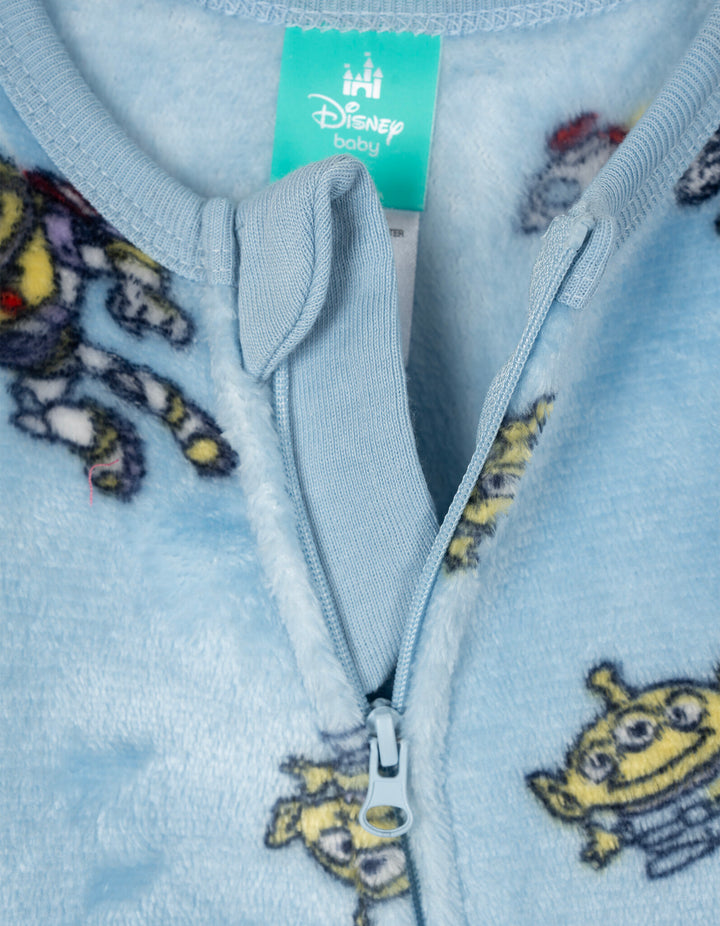 Disney Toy Story Baby Fleece Footed Sleep N' Play Buzz and Alien Blue