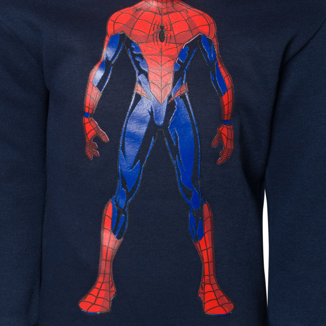 Marvel Spider-Man Boys' Cosplay Fleece Pullover Hoodie Navy Red