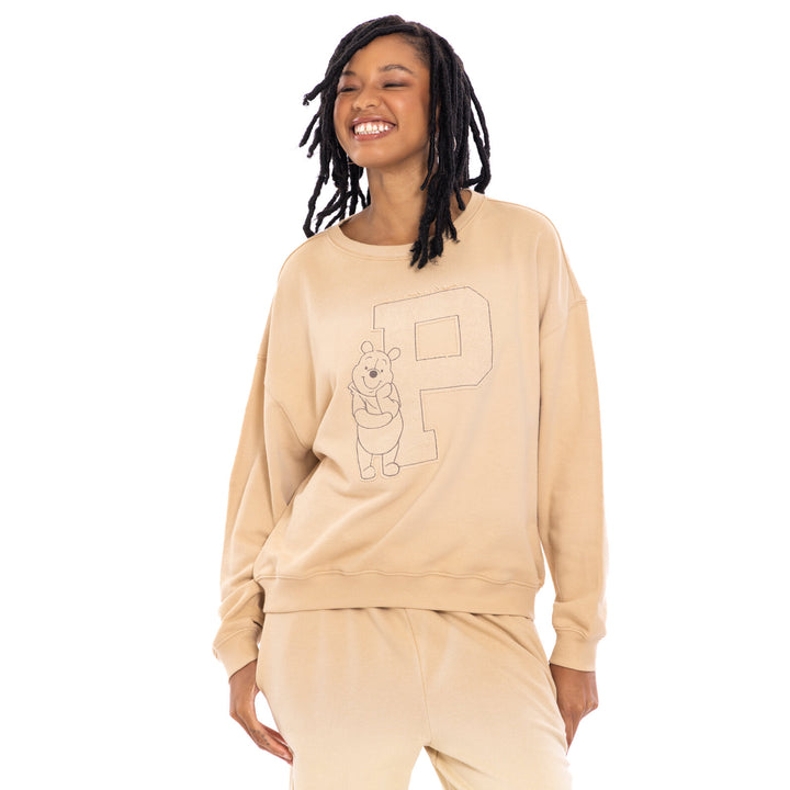 Disney Winnie the Pooh Women's Loungewear Sweatshirt Cream