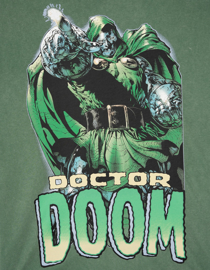 Marvel Avengers Doctor Doom Men's Short Sleeve T-Shirt Vintage Green