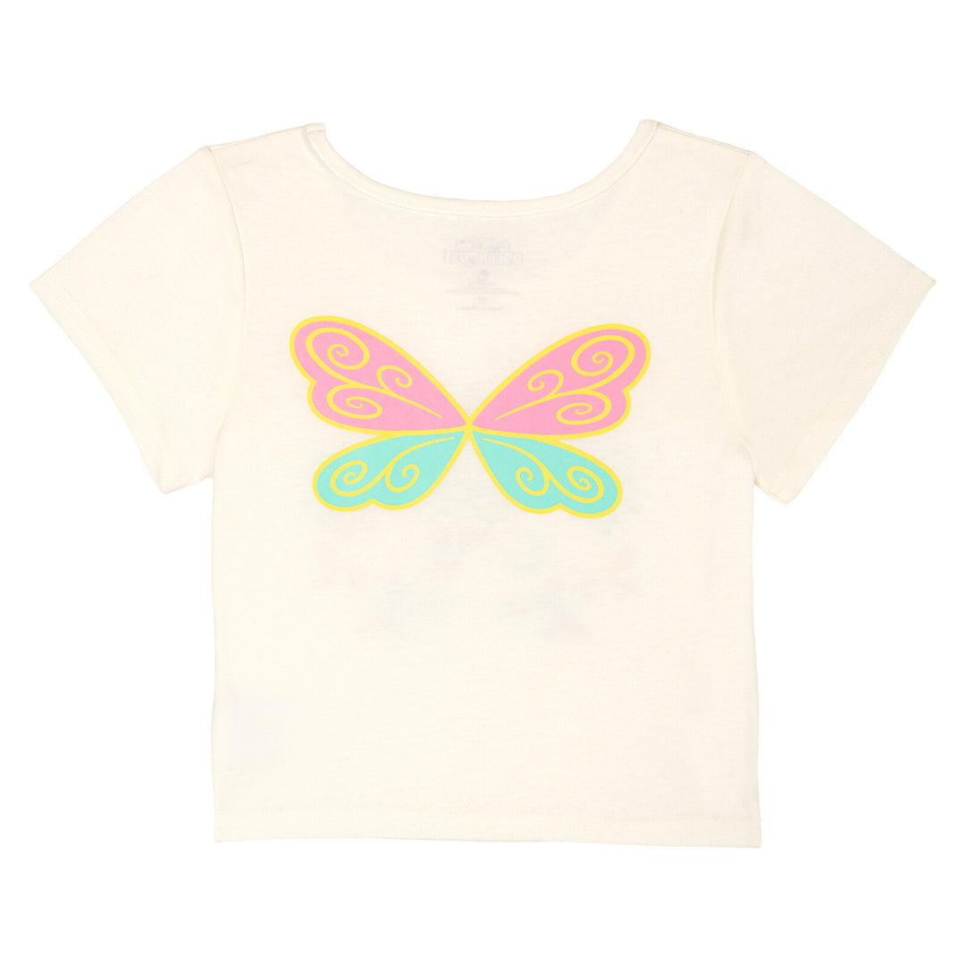 Gabby's Dollhouse Girls' T-Shirt and Tutu Skirt Set with Scrunchie Tusk Rainbow Polka
