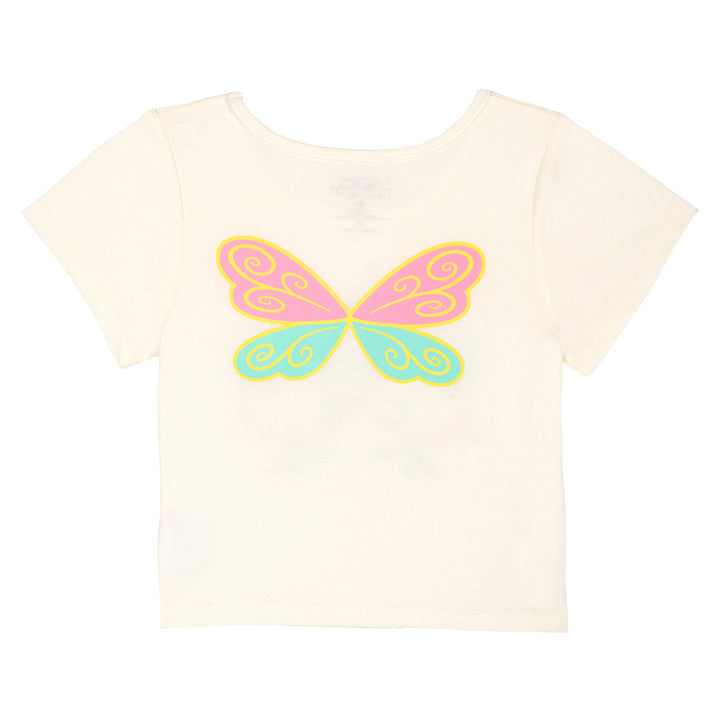 Gabby's Dollhouse Girls' T-Shirt and Tutu Skirt Set with Scrunchie Tusk Rainbow Polka