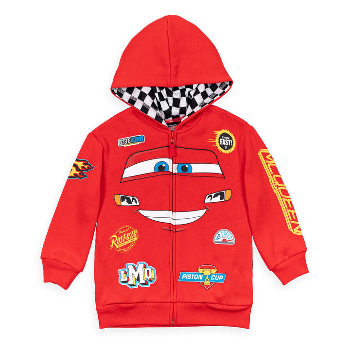 Sudadera con capucha y cremallera Cars Lightning McQueen Fleece