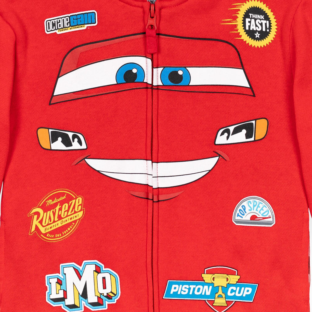 Sudadera con capucha y cremallera Cars Lightning McQueen Fleece