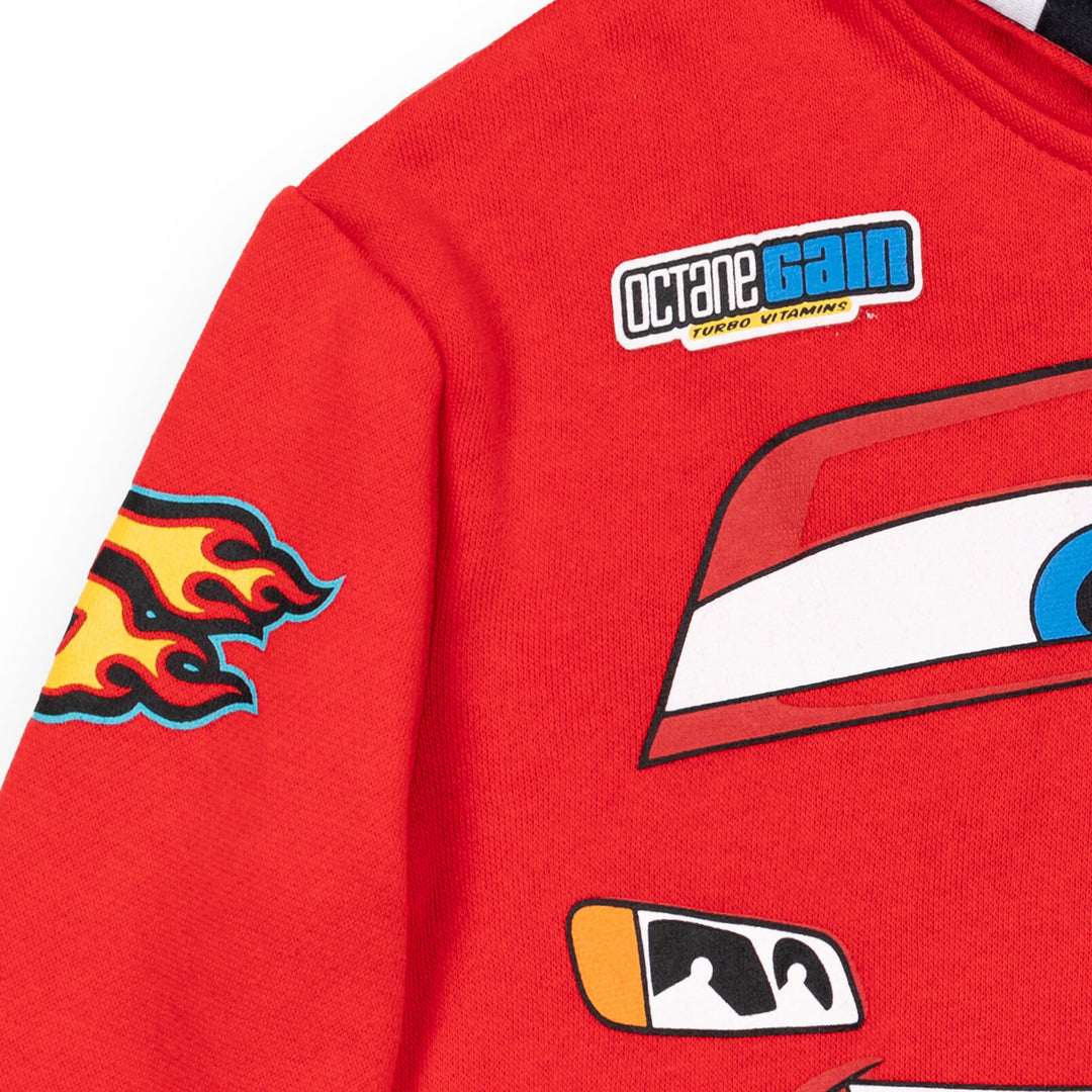 Sudadera con capucha y cremallera Cars Lightning McQueen Fleece