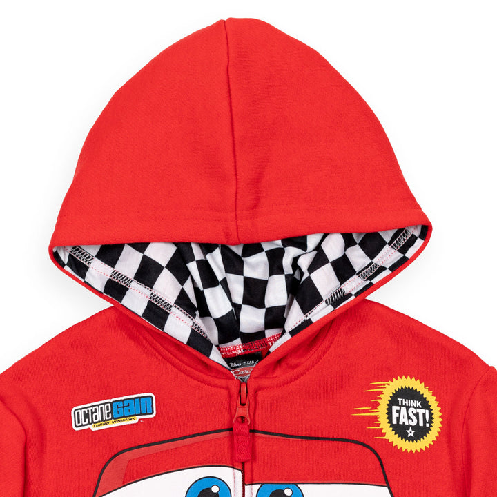 Sudadera con capucha y cremallera Cars Lightning McQueen Fleece