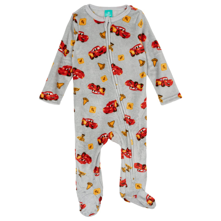 Cars Baby Boys' Fleece Footed Sleep N' Play Grey McQueen