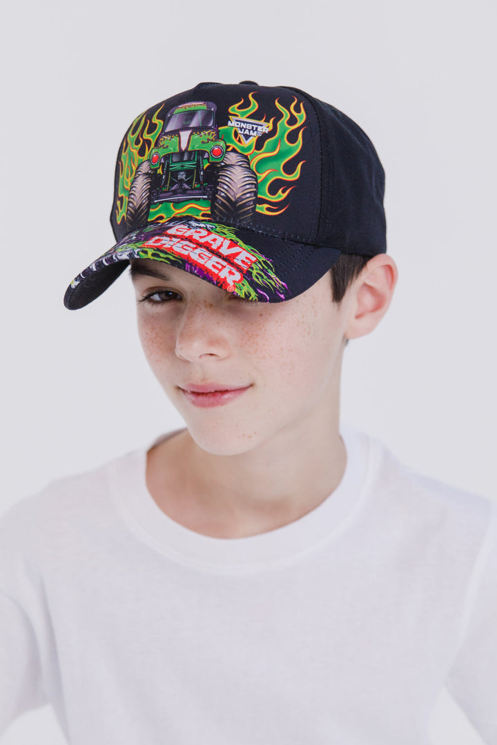 Monster Jam Grave Digger Boys' Baseball Cap Black