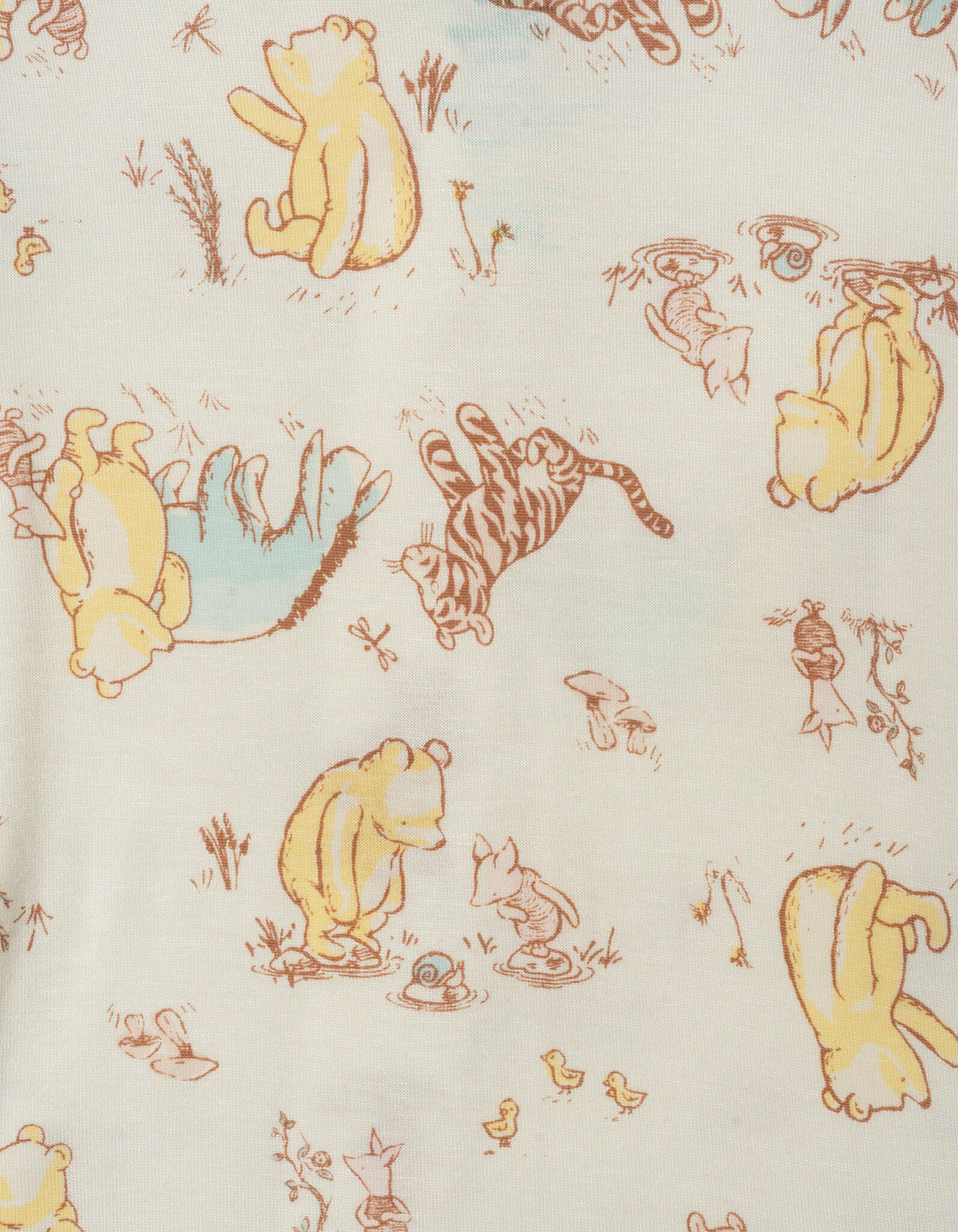 Disney Winnie the Pooh Baby Girls' Zip-Up One Piece Sleepwear Tusk