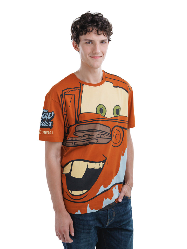 Cars Mater Men's Cosplay Short Sleeve T-Shirt Tow Rust