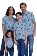 Star Wars Men's Hawaiian Shirt, Dress, Short Set and Romper Vader Boba Blue