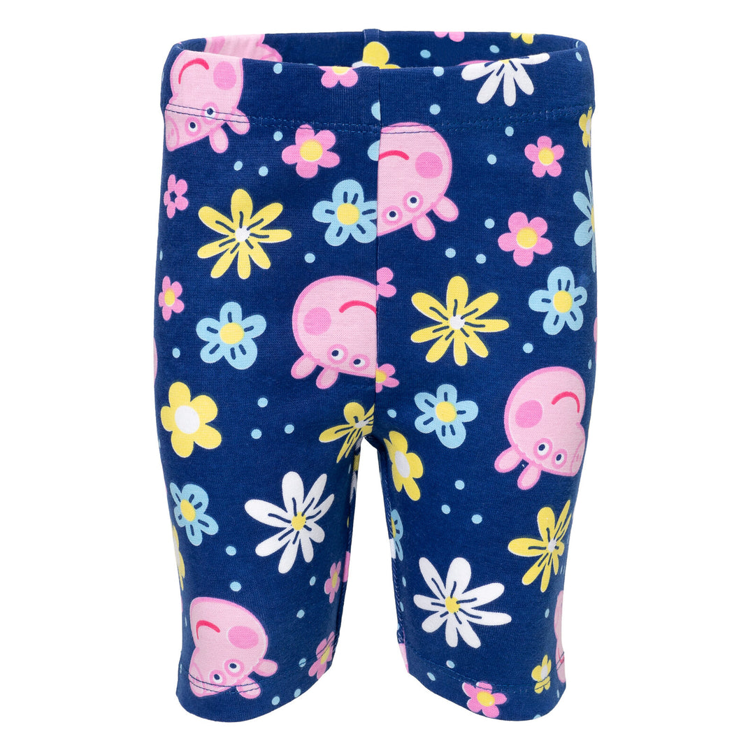 Peppa Pig Girls' 2-Piece T-Shirt and Bike Shorts Set Yellow