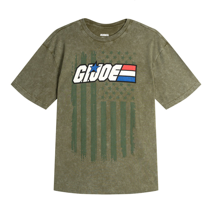 G.I. Joe Men's Graphic Short Sleeve T-Shirt Snake Eyes Flash Olive