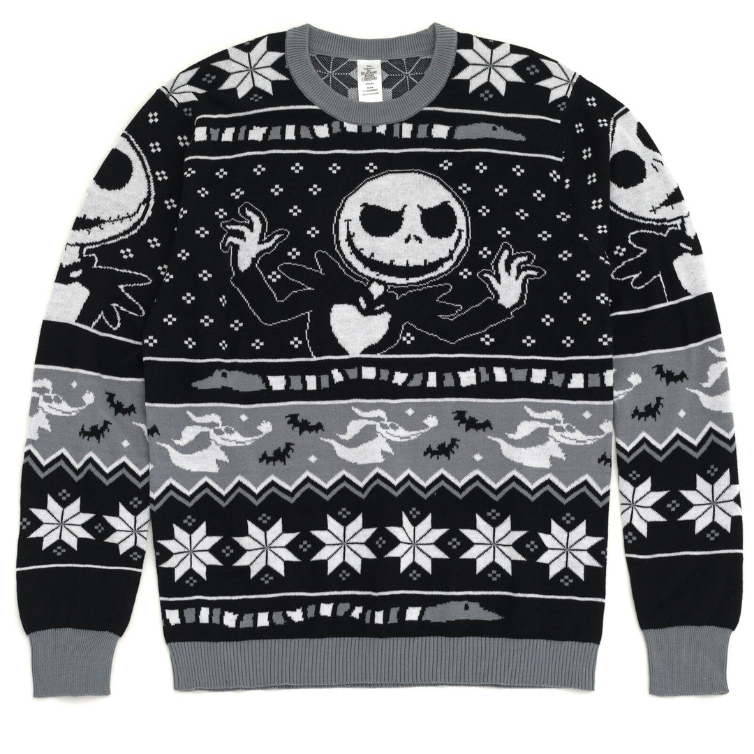Nightmare Before Christmas Holiday Sweater Jack Skellington Black