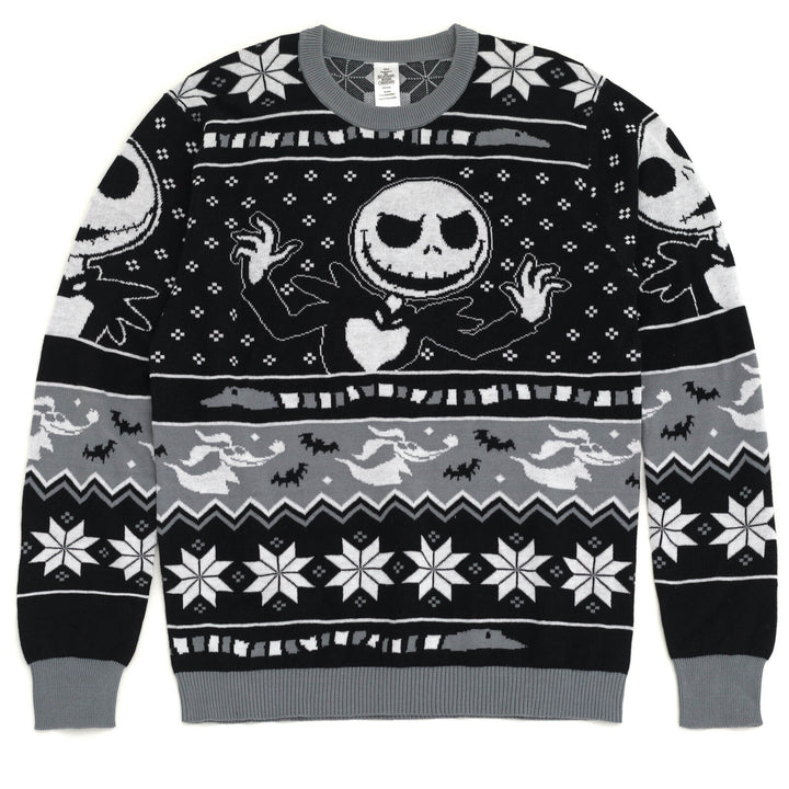 Nightmare Before Christmas Holiday Sweater Jack Skellington Black