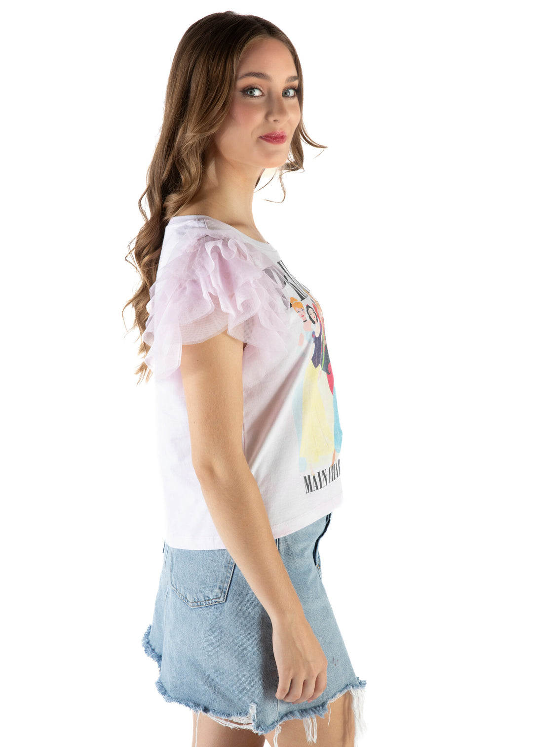 Disney Princess Women's Short Sleeve T-Shirt Pink Lava Dye