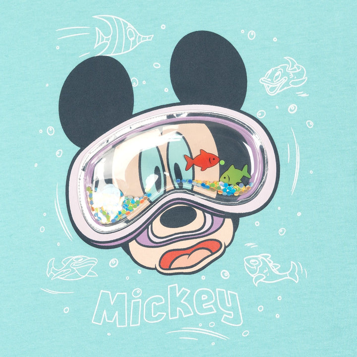 Disney Mickey Mouse Boys' Short Sleeve 3D Graphic T-Shirt Sky Blue