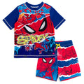 Marvel Spider-Man Boys' 2-Piece Rash Guard and Swim Trunks Set Graffiti