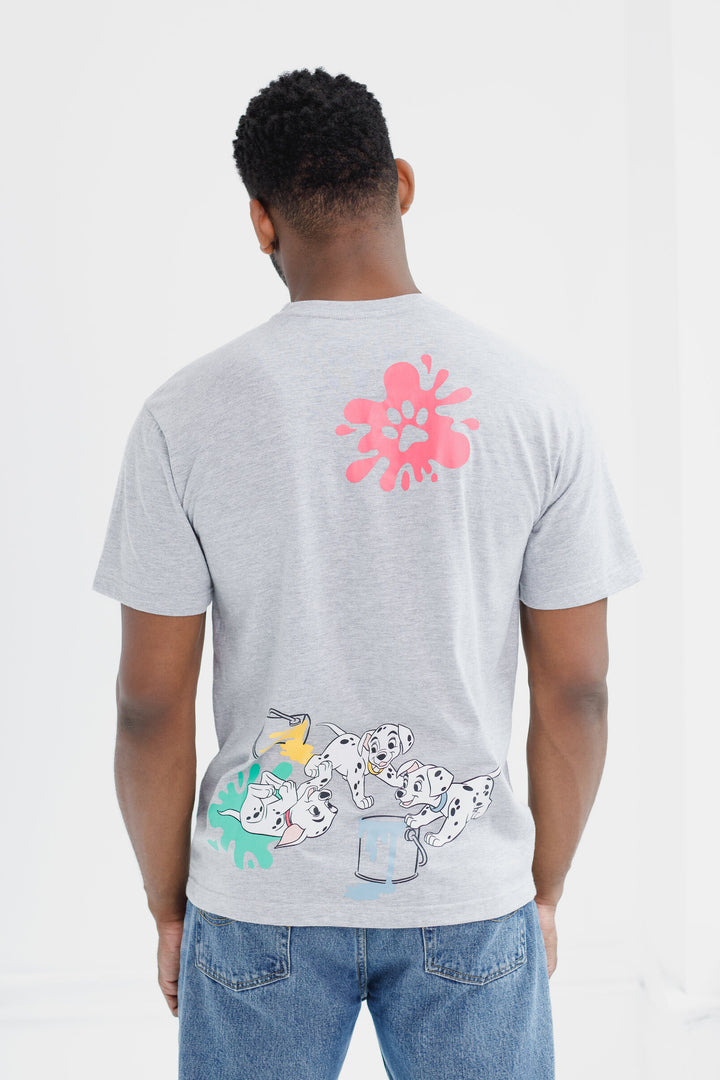 101 Dalmatians Men's Short Sleeve T-Shirt Dalmatian Light Gray