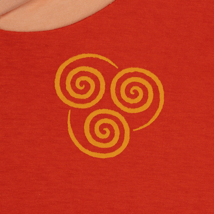 Avatar The Last Airbender Aang Boys' Cosplay Hooded T-Shirt Yellow Red