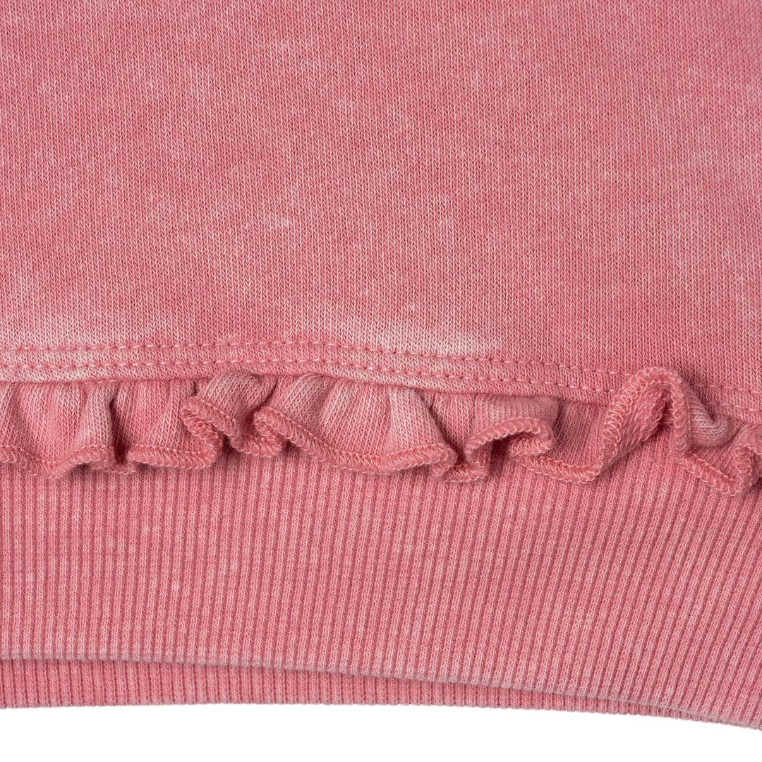 Barbie Girls' 2-Piece Fleece Sweatshirt and Joggers Set Pink Cloud Wash