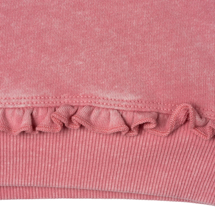 Barbie Girls' 2-Piece Fleece Sweatshirt and Joggers Set Pink Cloud Wash